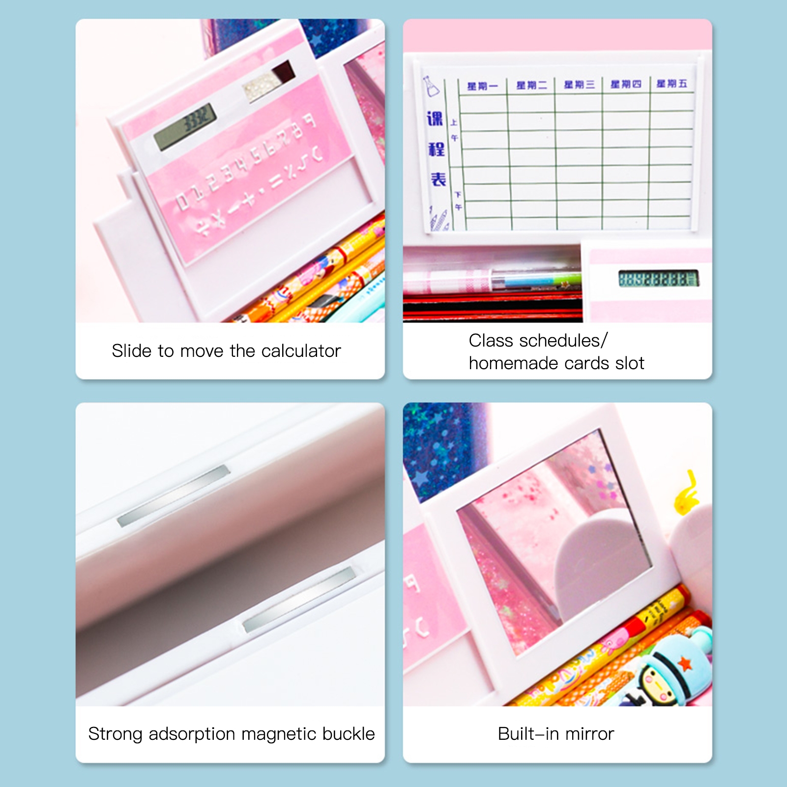 Comprar With Calculator Pencil Case Double Layer Stationery